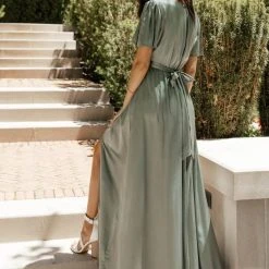RICARICA Everleigh Maxi Dress In Sage Dresses 9 RICARICA Everleigh Maxi Dress In Sage Dresses