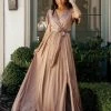 RICARICA Everleigh Maxi Dress In Mocha