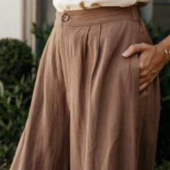 Mustard Seed Work Edit Felicity Pants In Taupe