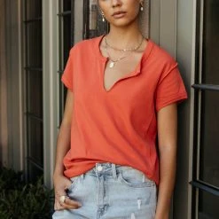 WORUI New Arrivals Marissa Tee In Orange