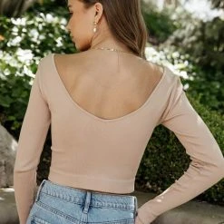 DYNAMIC FASHION New Arrivals Annika Ribbed Top In Taupe