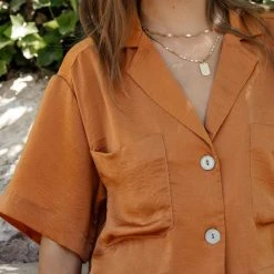 LUSH CLOTHING Haisley Button Up In Orange New Arrivals 8 LUSH CLOTHING Haisley Button Up In Orange New Arrivals