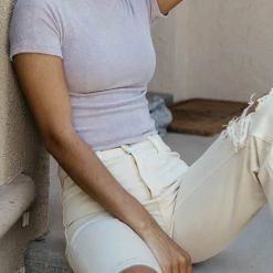 DYNAMIC FASHION Malia Cropped Top In Lavender New Arrivals