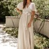 RICARICA Everleigh Maxi Dress In Champagne