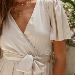 RICARICA Everleigh Maxi Dress In Champagne