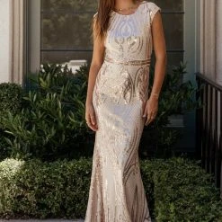RICARICA Eloise Maxi Dress In Champagne New Arrivals