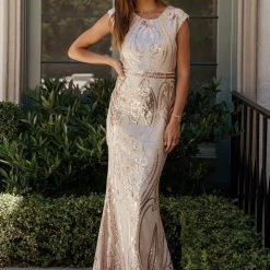 RICARICA Eloise Maxi Dress In Champagne New Arrivals