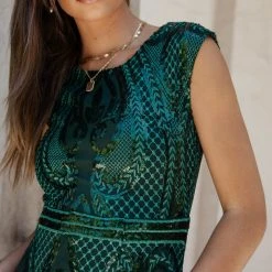 RICARICA Dresses Eloise Maxi Dress In Hunter Green