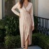 SEE AND BE SEEN Madeline Sequin Dress In Rose Gold Dresses