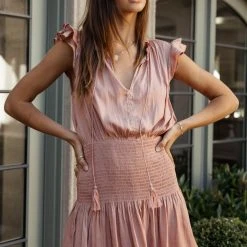 Mustard Seed Riley Mini Dress In Rose Dresses