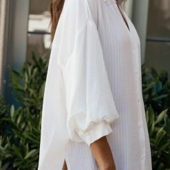 Mustard Seed Tops Skye Button Down In White