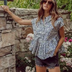 SINA Bohme In Bloom Arwen Peplum Blouse