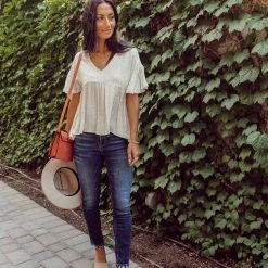 MILLIBON POLYMOND DK INC Aristea Peplum Top