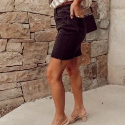 PLASTIC Evie Denim Skirt