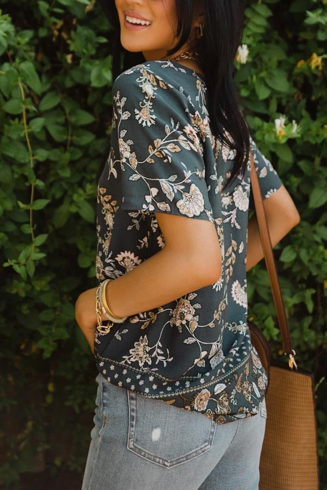 MILLIBON POLYMOND DK INC Jackie Floral Top - FINAL SALE 5 MILLIBON POLYMOND DK INC Jackie Floral Top - FINAL SALE