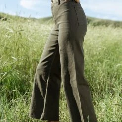 MIOU MUSE New Arrivals PREORDER - Darian Pants In Olive