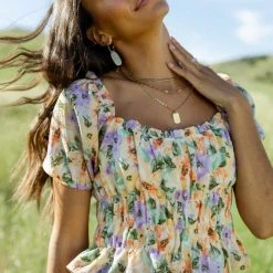 LUSH CLOTHING Jocelyn Crop Top Bohme In Bloom