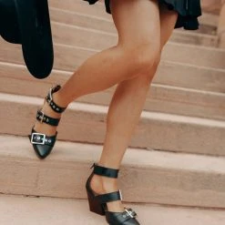 FREE SOUL/MIRACLE MILE Shoes Zuri Buckle Heels In Beige