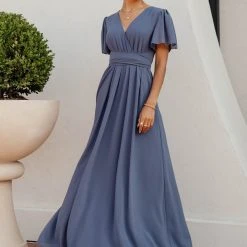 RICARICA PREORDER - Josie Maxi Dress In Slate Blue Preorders