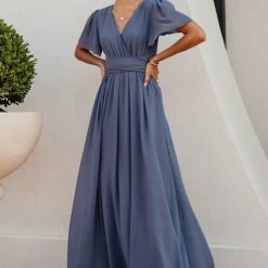 RICARICA PREORDER - Josie Maxi Dress In Slate Blue Preorders