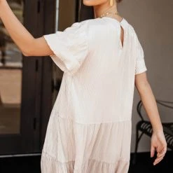 SEE AND BE SEEN New Arrivals Miriam Mini Dress In Gold