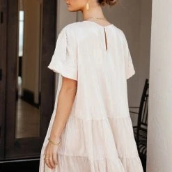 SEE AND BE SEEN New Arrivals Miriam Mini Dress In Gold