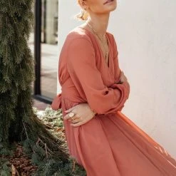RICARICA PREORDER - Veronica Maxi Dress In Terracotta Preorders