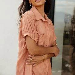 SINA New Arrivals Joline Midi Dress In Peach