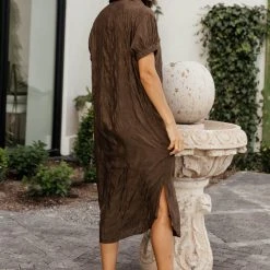 SINA New Arrivals Joline Midi Dress In Brown