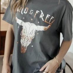SWEET CLAIRE Wild And Free Graphic Tee