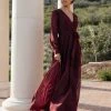 RICARICA PREORDER - Veronica Maxi Dress In Burgundy Preorders
