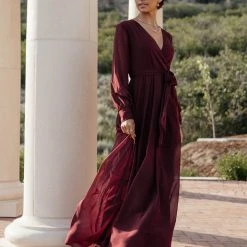 RICARICA PREORDER - Veronica Maxi Dress In Burgundy Preorders
