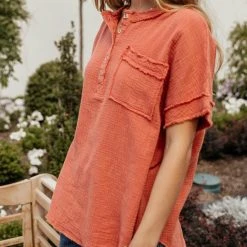 LA MIEL Tops Soraya Top In Orange