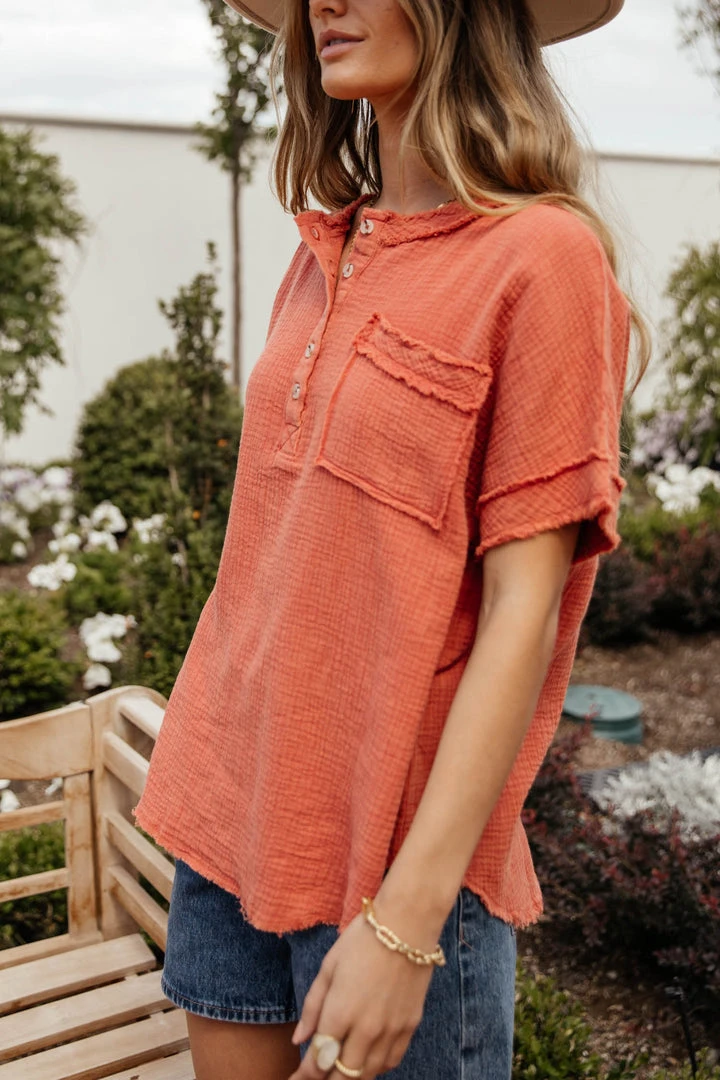 LA MIEL Tops Soraya Top In Orange 4 LA MIEL Tops Soraya Top In Orange