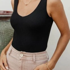 FINAL TOUCH COLLECTION New Arrivals Maura Bodysuit In Black