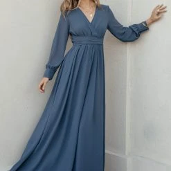 RICARICA Preorders PREORDER - Veronica Maxi Dress In Slate Blue