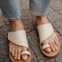 FREE SOUL/MIRACLE MILE Ella Sandals In Beige Shoes