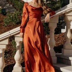 RICARICA New Arrivals PREORDER - Kristie Maxi Dress In Rust