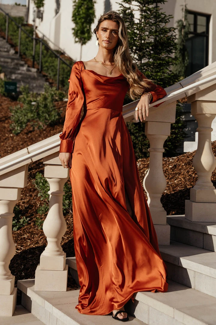 RICARICA New Arrivals PREORDER - Kristie Maxi Dress In Rust 3 RICARICA New Arrivals PREORDER - Kristie Maxi Dress In Rust