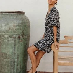 MILLIBON POLYMOND DK INC Alena Mini Dress In Black Dresses