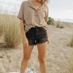 WELLMADE INC Tops Gregor Striped Top