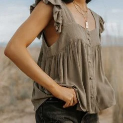 MILLIBON POLYMOND DK INC Milo Blouse In Rose - FINAL SALE Tops