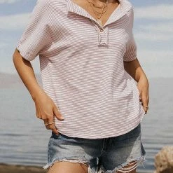 WELLMADE INC Tops Gregor Striped Top