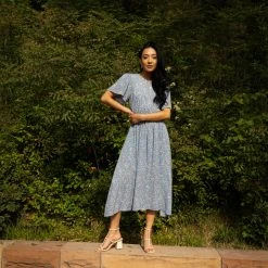 LAKE FLOWER FASHION New Arrivals Eliza Midi Dress