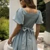 Mustard Seed Michelle Mini Dress In Light Blue 2 Mustard Seed Michelle Mini Dress In Light Blue
