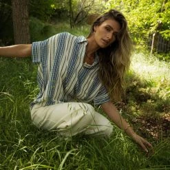 EN CREME Antonia Top In Blue Tops