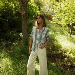 EN CREME Antonia Top In Blue Tops