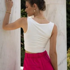 FINAL TOUCH COLLECTION Gretel Tank In Ivory Tees & Tanks