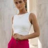 FINAL TOUCH COLLECTION Gretel Tank In Ivory Tees & Tanks