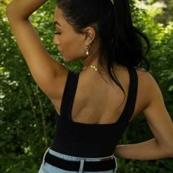 DYNAMIC FASHION Sara Ribbed Tank In Black